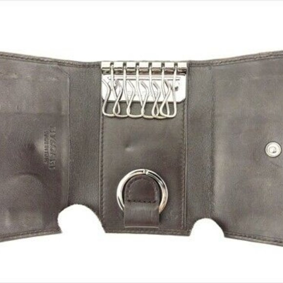 Bvlgari Key case Key holder Brown leather Woman unisex Authentic Used - Picture 2 of 8